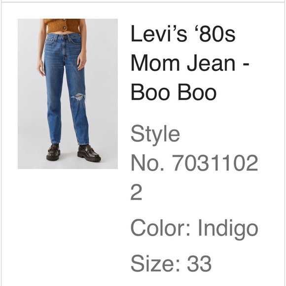 Levi’s 80’s Mom Jean - Picture 2 of 2